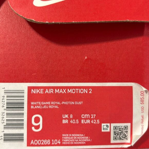 Nike Airmax | Motion 2 Men’s White Blue Running Shoes Athletic Sneakers Sports 9 - Picture 8 of 13